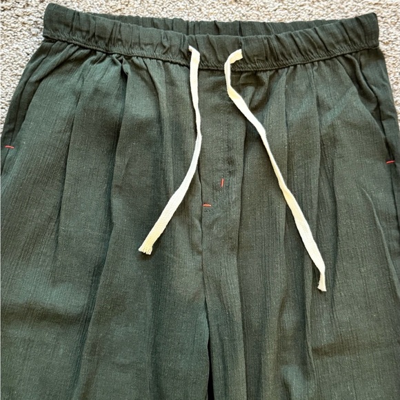 Men’s Baggy Y2K Streetwear Joggers Olive Green Loose Fit Harem Pants M/L - Picture 5 of 11